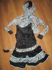 Girls ZEBRA HALLOWEEN COSTUME sz L Lg