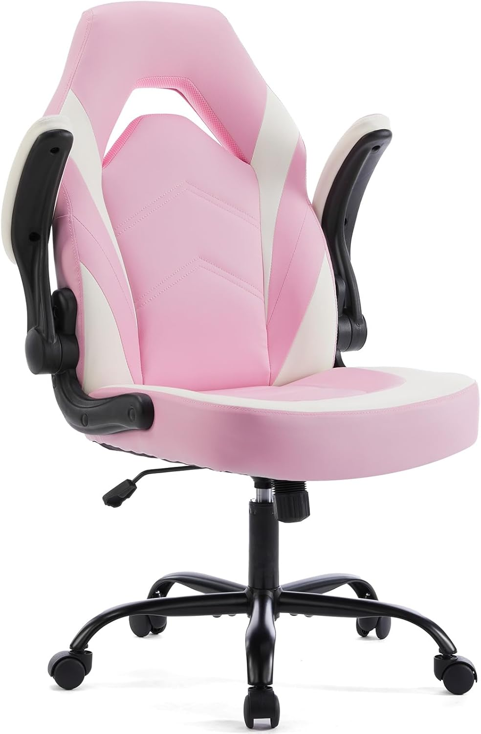 Pink Ergonomic Gaming Chair Adjustable Swivel Office Desk Executive