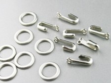 Haken mit Ring Ösen Verschluss Mantelhaken