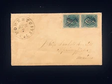 CA FOREST CITY COVER #68 PAIR DOUBLE RATE