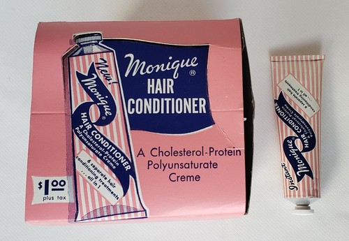 Vintage Monique Cholesterol Hair Conditioner Cream 10 New Cream Tubes In Box