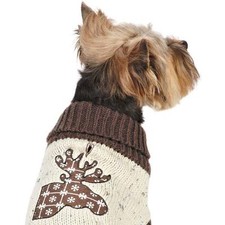 Zack & Zoey Northern Woods Moose Applique Dog Turtleneck Sweater