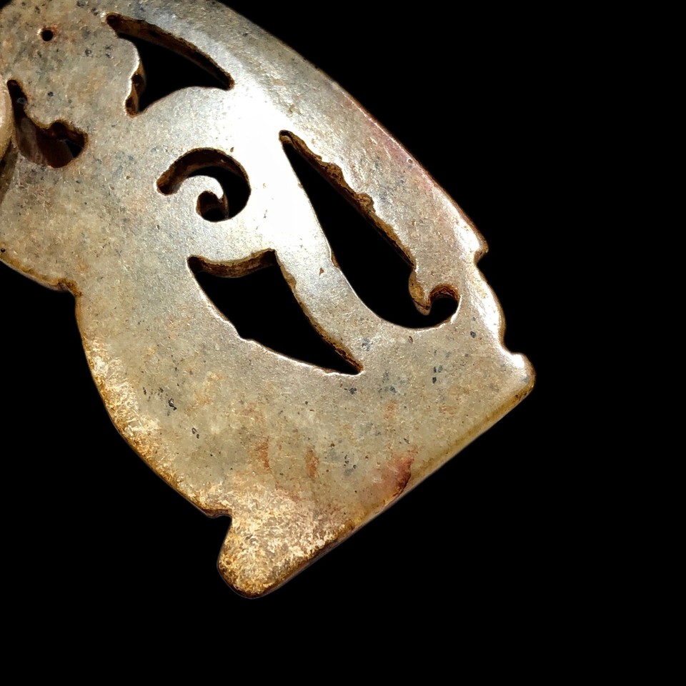 China Jade Carved female dancing pattern brand pendant amulet ornaments