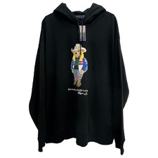 Polo Ralph Lauren Signature Polo Bear Hoodie Black Long Sleeve Sweatshirt 198