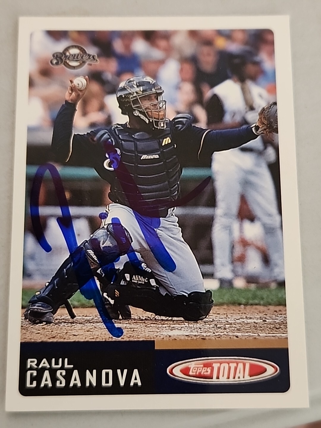 Raul Casanova Signed 2002 Topps Total - #124 