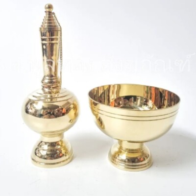 Merit Traditional Pouring Equipment Buddhist Brass Gravel Water Container Making