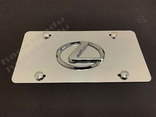 1x 3d Lexusemblem Style Aluminum Mirror Chrome Front Plate Rust Free Logo