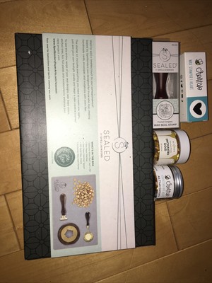 Spellbinders Sealed Collection Wax Kit; Never Opened; NWT; Extra Wax & Stamps.