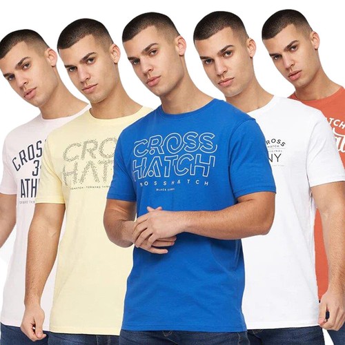 Paquete de 5 camisetas informales de algodón manga corta cuello redondo manga corta - Imagen 3 de 32