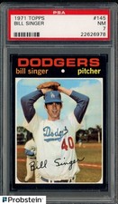 1971 Topps #145 Bill Singer Los Angeles Dodgers PSA 7 NM