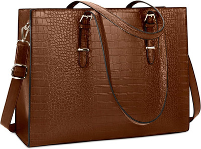 Lubardy Laptop Bags for Women Tote Bag Inch Leather Large
