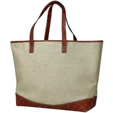 Gucci Tote Bag Gg Pattern Signature Canvas White Brown 297435 Women'S Used