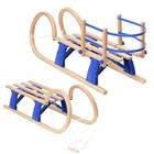 Klappschlitten mit/ohn Rückenlehne Rodelschlitten Klapprodel Hörnerrodel Zugseil