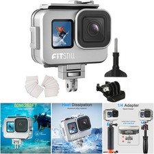 Underwater Waterproof Diving Housing Go Pro Hero 13/12/11/10/9 Black Aluminum