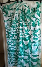 Pareo Beach Sarong Wrap Cover-up Fabric Green White