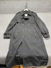 VTG Towne London Fog Trench Coat Men s Sz 40R Black Removable Lining Button Up