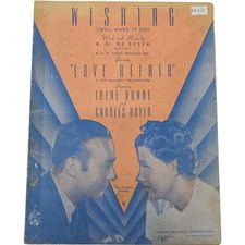 Vintage Sheet Music Wishing Will make It So From the Movie Love Affair 1939