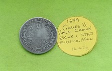 1679 UK Silver HALF CROWN Coin CHARLES II (1660 - 1685) 14.42grams ESC481 S3867