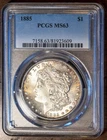 1885 $1 Silver Morgan Dollar 26.73 G 90% MS 63 PCGS # 81923609 + Bonus