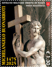 SMOM 2025 MICHELANGELO BUONARROTI FRANCOBOLLO NUOVO