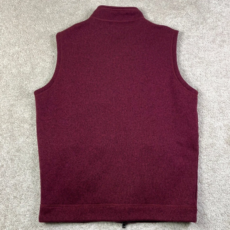 Chaleco polar Peter Millar para hombre L cremallera completa borgoña brezo rendimiento de golf Foto 3 de 4