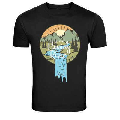 Life Is Like A Flowing River Nature Landscape T-Shirt