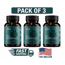 3 Pack BIOMA Probiotics Digestive Health Gut Support for Men  Women 60 Caps NEW