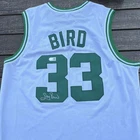 Larry Bird Boston Celtics #33 Signed Basketball Jersey PSA Authenticated