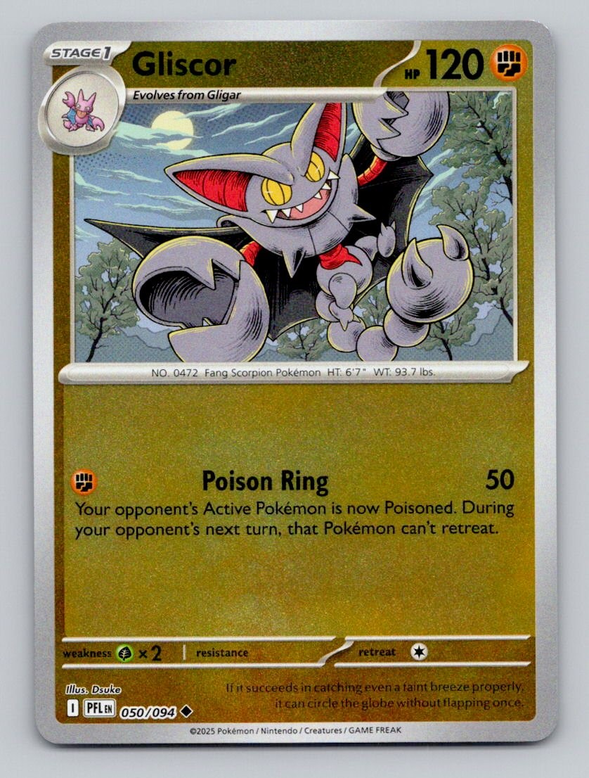 Reverse Holo Gliscor 050/094 Uncommon Phantasmal Flames Pokemon