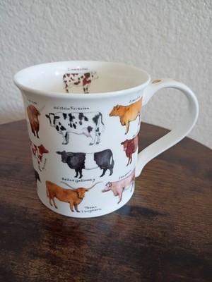 Dunoon Kate Mawdsley Cow Breeds Mug Fine Bone China Made In England 10 Ounce