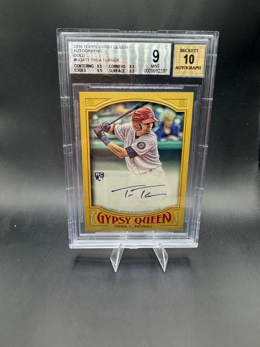 MLBカードTrea Turner ルーキー Auto 75枚シリBGS 9.5 Trea Turner Baseball Serial Numbered Sports Trading Cards