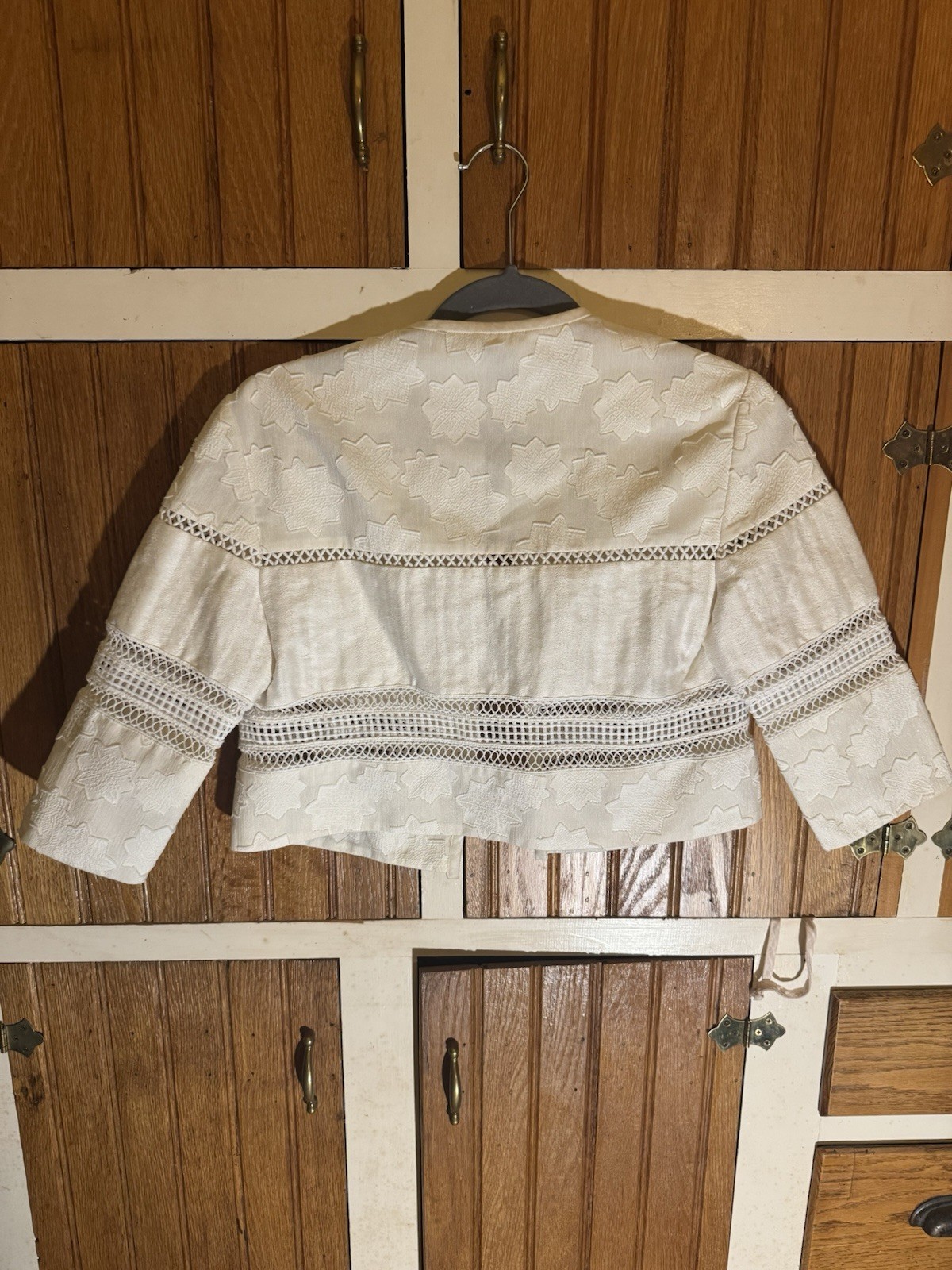 Jonathan Simkhai Lace Pattern Cropped Jacket Size… - image 8