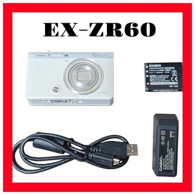CASIO EXILIM EX-ZR60 White Digital Camera Compact Camera