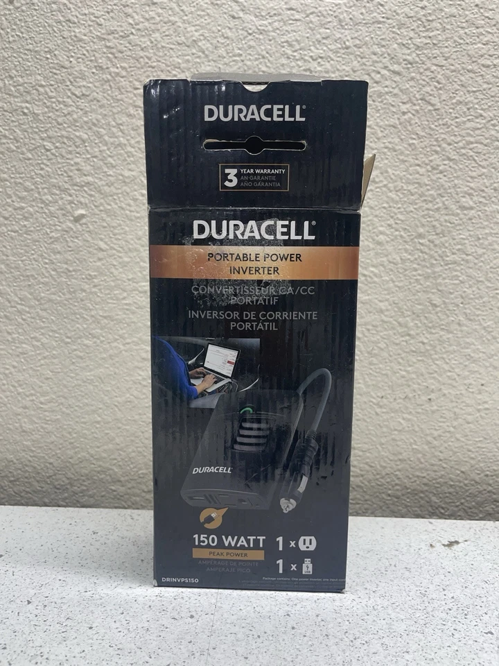 Duracell DRINVPS150 Power 150 Watt Portable Power Inverter (Opened Box) - Image 3 of 4