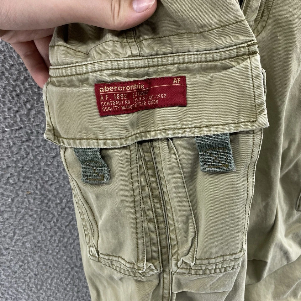 Pantalones De Colección Abercrombie & Fitch Niños Jóvenes Medianos Paracaidista Patinador Y2K Foto 3 de 4