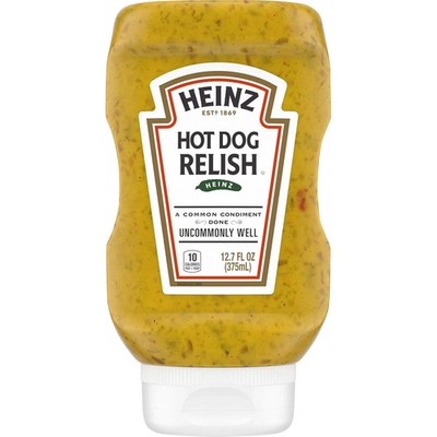 Heinz Hot Dog Relish 12.7 fl oz Hot Dog Condiment for Dogs Bottled Relish