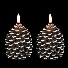 Wondise Flameless Candles with Timer, Battery Operated Flickering 3D Wick Real W