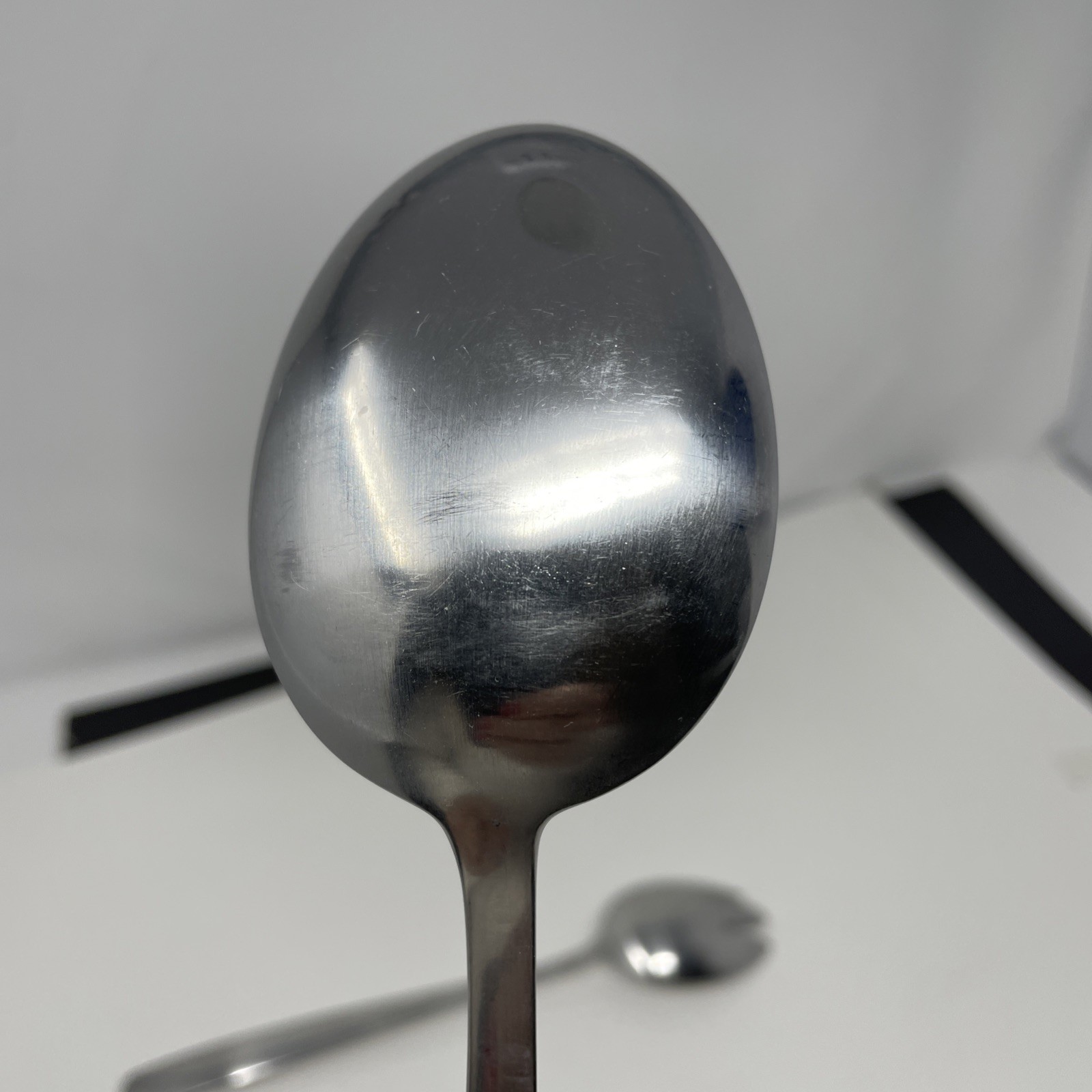 GENSE Facette Salad Server Fork and Spoon and Solid Serving Spoon 18/8 Sweden