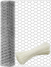 16In X 82Ft Chicken Wire,  40Cm X 25M Poultry Wire Netting Hexagonal Galvanized  0.40 per foot