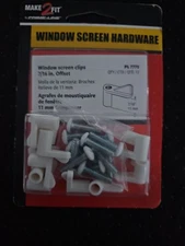 Prime-Line Pro Repair 7/16" Window Screen Clips, Qty. 12, PL-7775