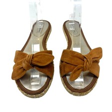 Sandalias Tabitha Simmons Gamuza Arco Alpargata Slide Marrón Mujer 8