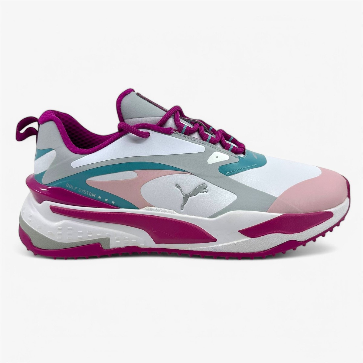PUMA ゴルフシューズ ホワイト/ピンク/ネイビー プーマ（PUMA）（レディース）ゴルフシューズ 2E GS-X EFEKT