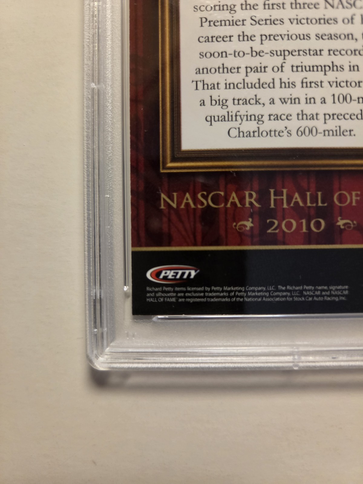 RARE Richard Petty 2010 Press Pass Hall of Fame PSA Authenticated Autograph Card view 14