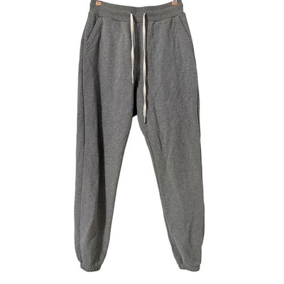 John Elliott Sweatpants LA Heather Gray French Terry Cotton Drawstring Size 2 M