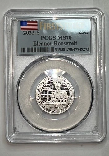 2023-S Eleanore Roosevelt PCGS PR 70 DCAM  Silver Quarter First Strike