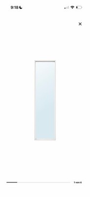 IKEA NISSEDAL Spiegel, Weiß, 40x150 Cm