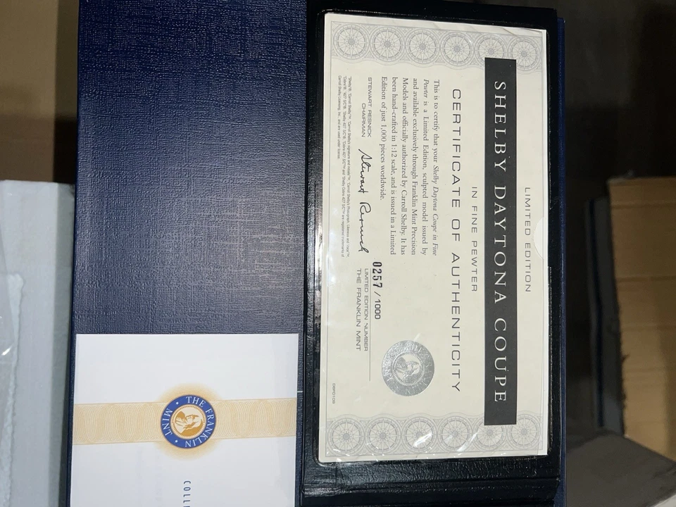 Franklin Mint Limited Edition Shelby Daytona Coupe in Fine Pewter 0257/1000 - Image 3 of 4