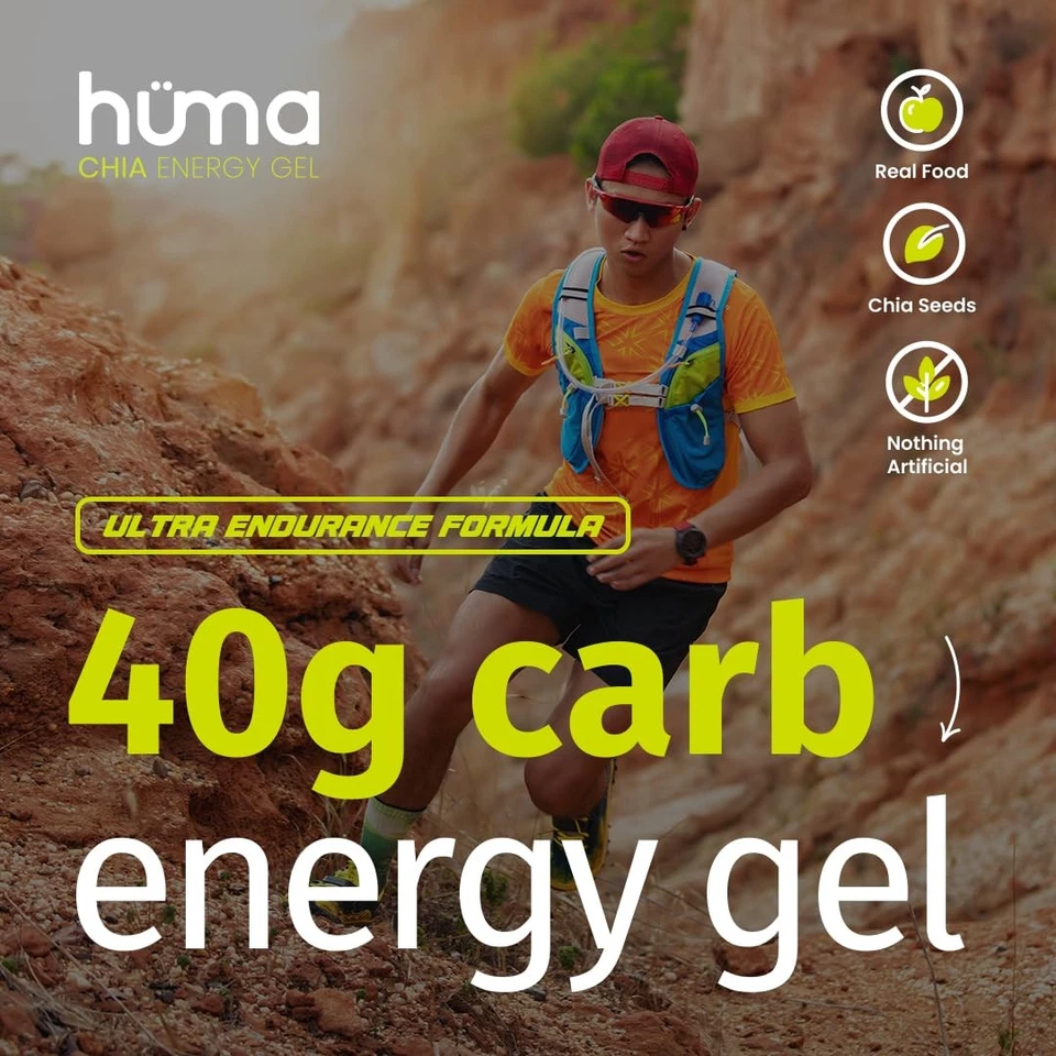 Huma Ultra - Gel energético alimentario real de 40 g de carbohidratos con fórmula de ultra resistencia - 8... Foto 2 de 4