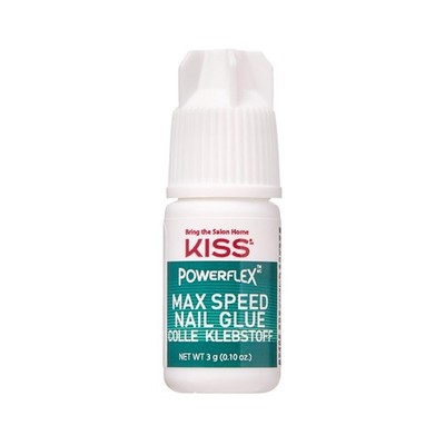 KISS PowerFlex Maximum Speed Nail Glue for Press On Nails,3g/0.10 oz Pack of 1