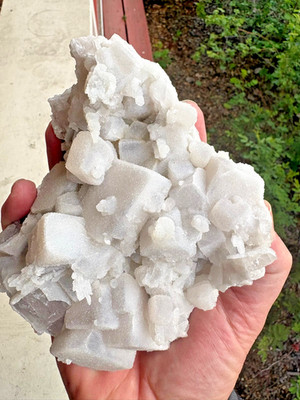 Quartz covering Barite and Stibnite, Murray mine, Elko County, Nevada, USA